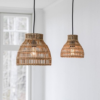 Wiklinowa lampa wisząca Sara naturalna 27cm
